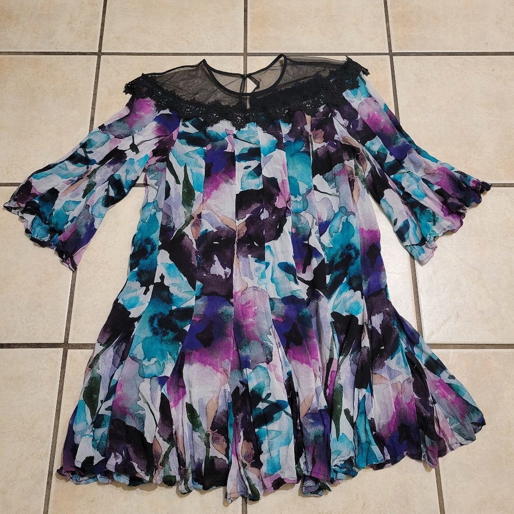 Anthropologie Black Lace Dress